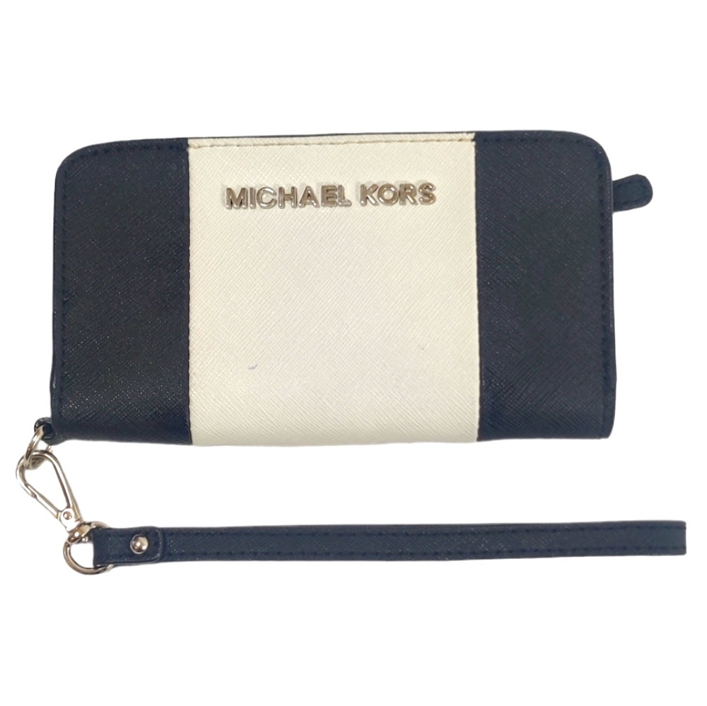 Michael Kors Large Coin Wristlet Wallet - Black/White